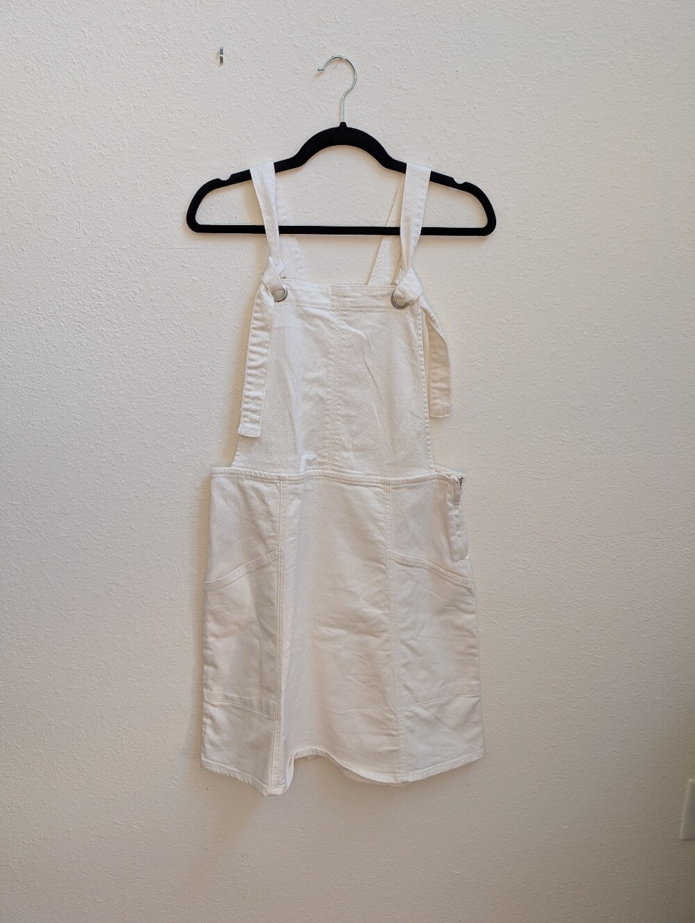Armedangels White Pinafore Overall Dress